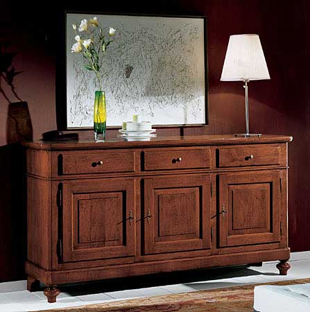 Credenza'800, 3 ante, 3 cassetti - articolo 1016