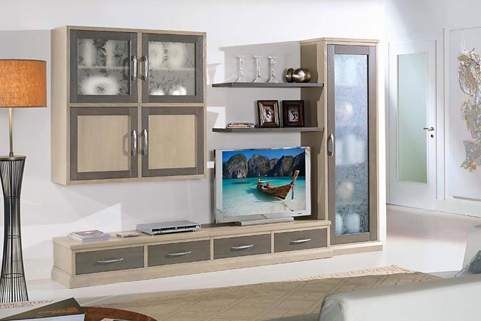 Soggiorno componibile rovere - composizione 108R
